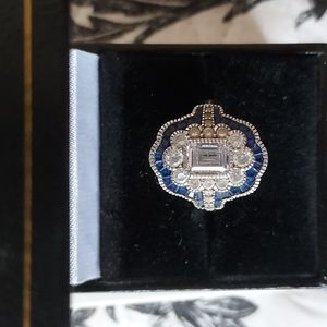 Sterling silver Art Deco ring